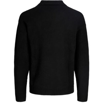 JACK & JONES Jjsoho Ollie stickad delad hals, svart, M JACK & JONES Jjsoho Ollie stickad delad hals, svart, M