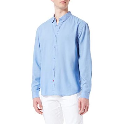 Timezone Mäns mjuka linne basic skjorta, Ultraamarin, 3XL Timezone Mäns mjuka linne basic skjorta, Ultraamarin, 3XL