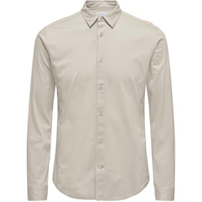 Only & Sons ONSROBIN B/U LS stretchskjorta NOOS, Månslag, S Only & Sons ONSROBIN B/U LS stretchskjorta NOOS, Månslag, S