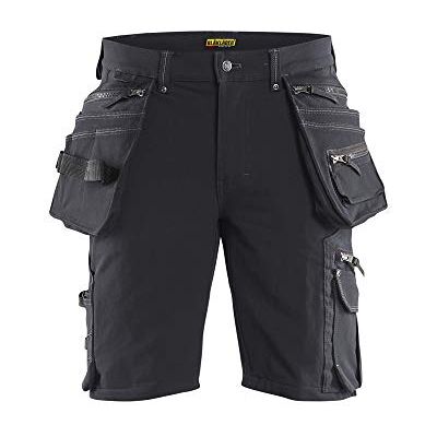 Blåkläder Blaklader 198816449899C52 X1900 4-vägs stretch hantverkare shorts utan nagelfickor, mörkgrå/svart, storlek C52 Blåkläder Blaklader 198816449899C52 X1900 4-vägs stretch hantverkare shorts utan nagelfickor, mörkgrå/svart, storlek C52