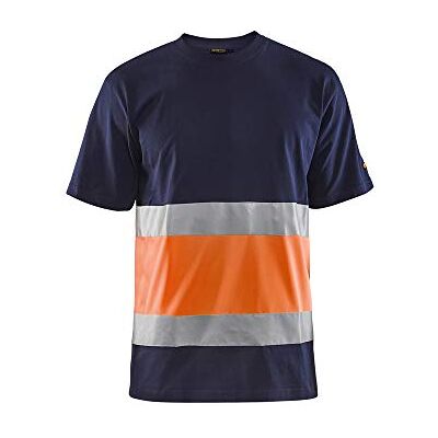 Blåkläder Blaklader 338710308853S t-shirt, marinblå/orange, storlek S Blåkläder Blaklader 338710308853S t-shirt, marinblå/orange, storlek S