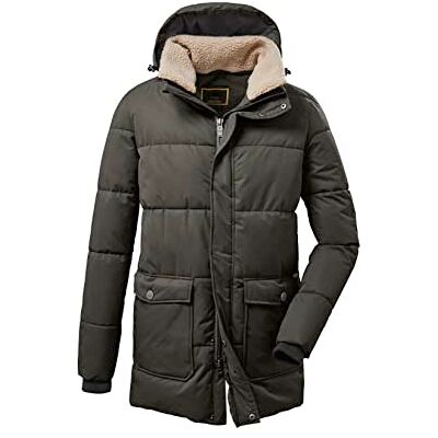 Killtec G.I.G.A. DX (GIGEQ) herr casual funktionell parkas i dunutseende med avtagbar huva och avtagbar sherpa fleecskrage GW 46 MN QLTD PRK, grön antracit, 3XL, 37575-00 Killtec G.I.G.A. DX (GIGEQ) herr casual funktionell parkas i dunutseende med avtagbar huva och avtagbar sherpa fleecskrage GW 46 MN QLTD PRK, grön antracit, 3XL, 37575-00