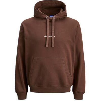 JACK & JONES Jornorrebro Emb Sweat Hood Noos, Djup mahogny, XS JACK & JONES Jornorrebro Emb Sweat Hood Noos, Djup mahogny, XS
