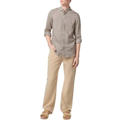 Scotch & Soda Seasonal Core – regular fit linne skjorta, Highway Grey 030, M Scotch & Soda Seasonal Core – regular fit linne skjorta, Highway Grey 030, M
