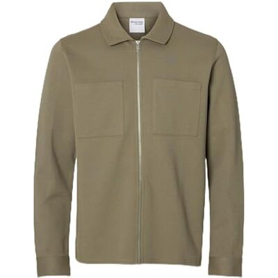 SELECTED HOMME Slhjackie sweat zip jacka Noos, Vetiver, XXL SELECTED HOMME Slhjackie sweat zip jacka Noos, Vetiver, XXL
