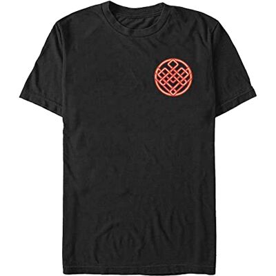 Marvel Unisex Shang-chi-neonsymbol ekologisk kortärmad t-shirt, svart, S Marvel Unisex Shang-chi-neonsymbol ekologisk kortärmad t-shirt, svart, S