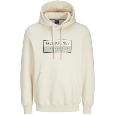 JACK & JONES JACK&JONES Jorfrederiksberg Box Sweat Hood Sn, Antik vit, S JACK & JONES JACK&JONES Jorfrederiksberg Box Sweat Hood Sn, Antik vit, S