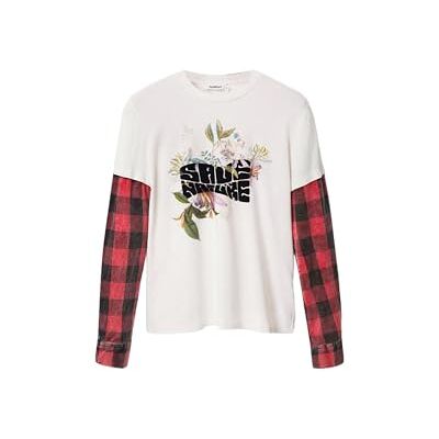 Desigual Långärmad T-shirt, vit, L Desigual Långärmad T-shirt, vit, L