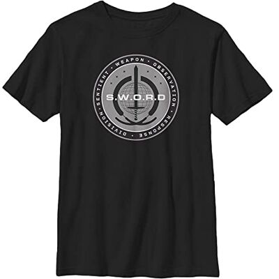 Marvel Wandavision Sword-logotyp för pojkar, svart, XS, svart, XS Marvel Wandavision Sword-logotyp för pojkar, svart, XS, svart, XS