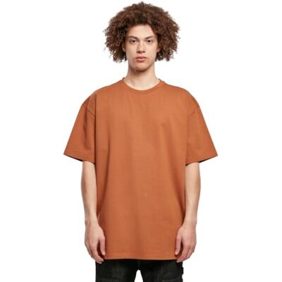 Build Your Brand T-shirt för män tung oversize te, basic t-shirt för män, överdimensionerad passform, bomull, Toffee, 5XL Build Your Brand T-shirt för män tung oversize te, basic t-shirt för män, överdimensionerad passform, bomull, Toffee, 5XL