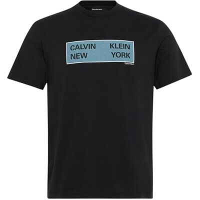 Calvin jeans herr SS 30S EU CKNY box grafisk T-tröja LV04RD816G grafiska t-shirts, svart (svart), S, svart (svart), S Calvin jeans herr SS 30S EU CKNY box grafisk T-tröja LV04RD816G grafiska t-shirts, svart (svart), S, svart (svart), S