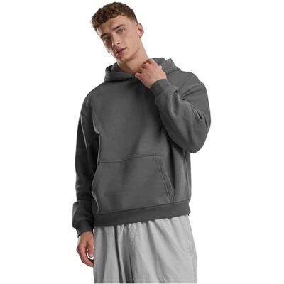 Urban Classics Huvtröja för män, fluffig huvtröja, avslappnad huvtröja för män, oversize passform, storlekar S–5XL, magnet, 3XL Urban Classics Huvtröja för män, fluffig huvtröja, avslappnad huvtröja för män, oversize passform, storlekar S–5XL, magnet, 3XL