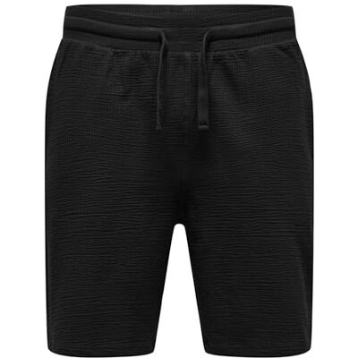 Only & Sons Shorts Onskian Life Reg Seersucker Noos-shorts, svart, XS herr, svart, XS Only & Sons Shorts Onskian Life Reg Seersucker Noos-shorts, svart, XS herr, svart, XS