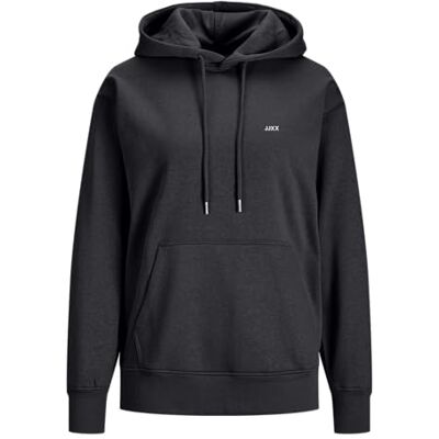 JJXX Jack & Jones Jxabbie RLX Ls Every Hood SWT Noos sweatshirt, Svart/tryck: vit logotyp, M JJXX Jack & Jones Jxabbie RLX Ls Every Hood SWT Noos sweatshirt, Svart/tryck: vit logotyp, M