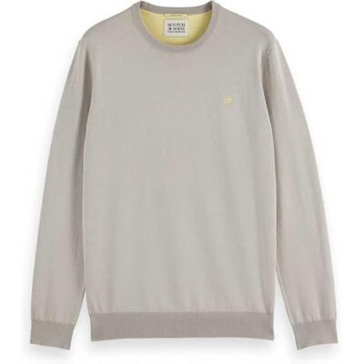Scotch & Soda Seasonal Core – Ecovero Regular Fit Jumper, Highway Grey 030, M Scotch & Soda Seasonal Core – Ecovero Regular Fit Jumper, Highway Grey 030, M