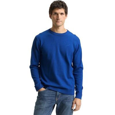 TOM TAILOR herrtröja, 39402 Smoky Blue Melange, L TOM TAILOR herrtröja, 39402 Smoky Blue Melange, L