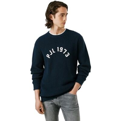 Pepe Jeans män Powell Stickat, Blå (Dulwich Blue), S, Blå (Dulwich blå), S Pepe Jeans män Powell Stickat, Blå (Dulwich Blue), S, Blå (Dulwich blå), S