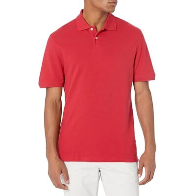 Amazon Essentials Men's Pikétröja i smal passform i bomull, Röd, M Amazon Essentials Men's Pikétröja i smal passform i bomull, Röd, M