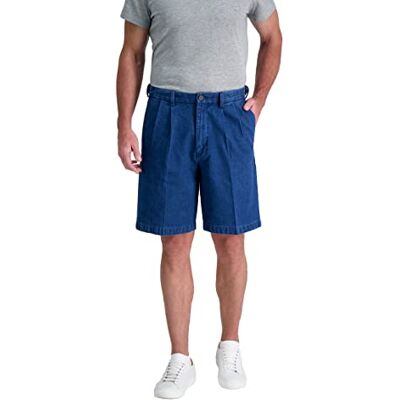 Haggar herr denim kort reg. och stora och höga storlekar, Denim veck, 48 Haggar herr denim kort reg. och stora och höga storlekar, Denim veck, 48