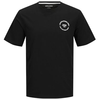 JACK & JONES JJSIMON Tee SS Crew Neck, Svart/tryck: liten, M JACK & JONES JJSIMON Tee SS Crew Neck, Svart/tryck: liten, M