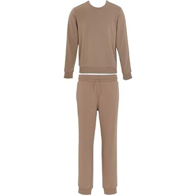 Giorgio Armani MAN'S BASIC Terry LOUNGEWEAR TRACKSUIT BRUN M, Brun, M Giorgio Armani MAN'S BASIC Terry LOUNGEWEAR TRACKSUIT BRUN M, Brun, M