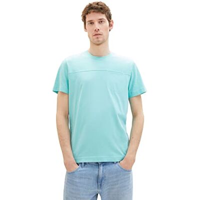 TOM TAILOR Herr 1036420 t-shirt, 32036-Aqua Streaky Melange, M, 32036 – Aqua Streaky Melange, M TOM TAILOR Herr 1036420 t-shirt, 32036-Aqua Streaky Melange, M, 32036 – Aqua Streaky Melange, M