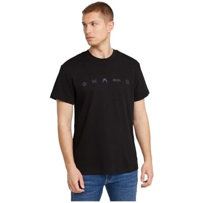 G-STAR RAW Herr Small Symbols R T T-shirt, Svart (Dk Black D25974-c812-6484), S G-STAR RAW Herr Small Symbols R T T-shirt, Svart (Dk Black D25974-c812-6484), S