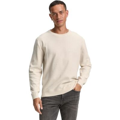 TOM TAILOR herrtröja, 38677 – Mjuk smörkräm-melange, S TOM TAILOR herrtröja, 38677 – Mjuk smörkräm-melange, S