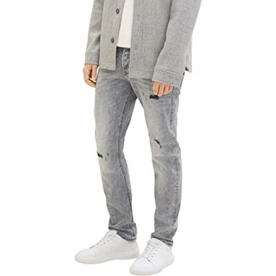 TOM TAILOR Denim herr piers slim jeans 1035509, 10218 – Used Light Stone Grey Denim, 30W / 30L TOM TAILOR Denim herr piers slim jeans 1035509, 10218 – Used Light Stone Grey Denim, 30W / 30L