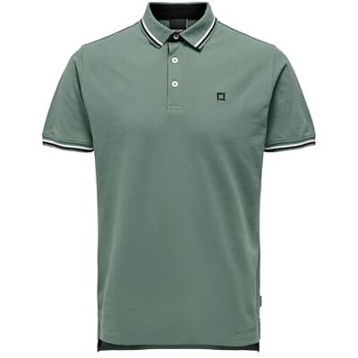 Only & Sons Onsfletcher Slim Ss Polo Noos pikétröja för män, Mörk skog, M Only & Sons Onsfletcher Slim Ss Polo Noos pikétröja för män, Mörk skog, M