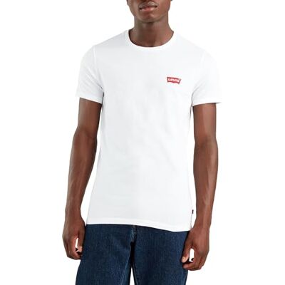 Levi's 2-Pack Crewneck Graphic Tee T-Shirt herr, Chesthit White / Caviar, XS Levi's 2-Pack Crewneck Graphic Tee T-Shirt herr, Chesthit White / Caviar, XS