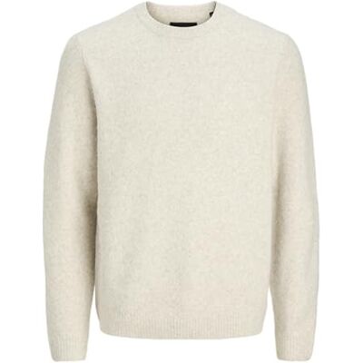 JACK & JONES Jprblasimon Souffle Knit Crew Neck, Silverfoder, L JACK & JONES Jprblasimon Souffle Knit Crew Neck, Silverfoder, L