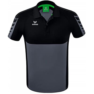 Erima Herr Six Wings sport pikétröja, Slate grå/svart, L Erima Herr Six Wings sport pikétröja, Slate grå/svart, L