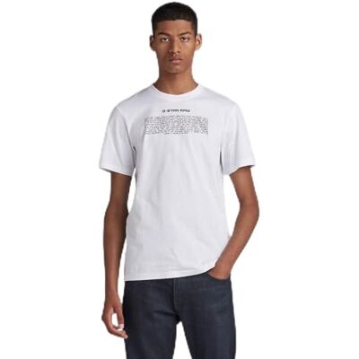 G-STAR RAW Herr Poem Slim R T T-shirt, Vit (White D23902-336-110), XS G-STAR RAW Herr Poem Slim R T T-shirt, Vit (White D23902-336-110), XS
