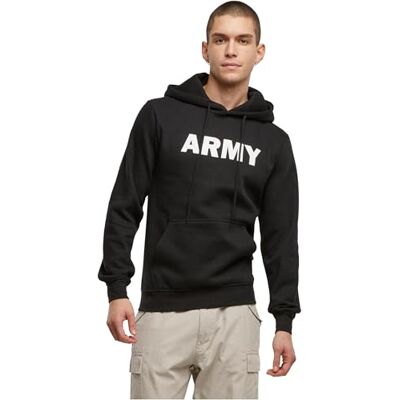 Brandit Huvtröja för män med army, svart, S Brandit Huvtröja för män med army, svart, S