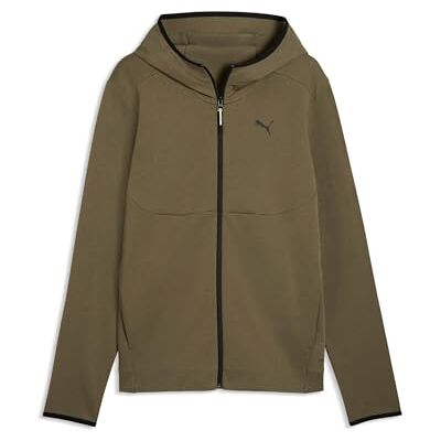 PUMA TECH FULL-ZIP Hoodie DK Loden Green PUMA TECH FULL-ZIP Hoodie DK Loden Green