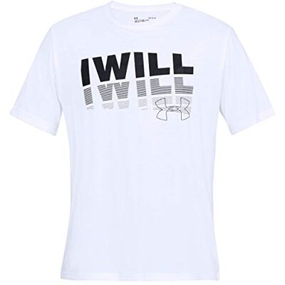 Under Armour herr UA I Will 2.0 SS mjuk komfort lös t-shirt vit Under Armour herr UA I Will 2.0 SS mjuk komfort lös t-shirt vit