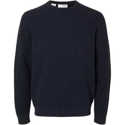 SELECTED HOMME SELETED HOMME SLHROSS LS stickad struktur crew neck NOOS, Mörk safir, L SELECTED HOMME SELETED HOMME SLHROSS LS stickad struktur crew neck NOOS, Mörk safir, L