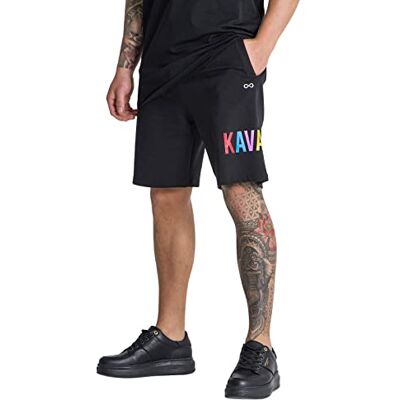 Gianni Kavanagh Herr svarta Neverland shorts trosor, svart, XS Gianni Kavanagh Herr svarta Neverland shorts trosor, svart, XS
