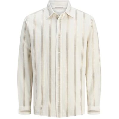 JACK & JONES Jprccregent Dobby L/S skjorta, Greige, L JACK & JONES Jprccregent Dobby L/S skjorta, Greige, L