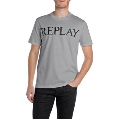 Replay herr tshirt, 093 Lead Grey, XS Replay herr tshirt, 093 Lead Grey, XS