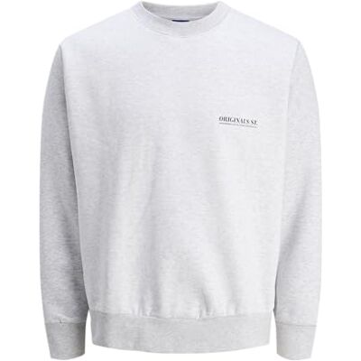 JACK & JONES Jorurban Edge Graphic Sweat C.N. Ss25, Vit melange, XL JACK & JONES Jorurban Edge Graphic Sweat C.N. Ss25, Vit melange, XL