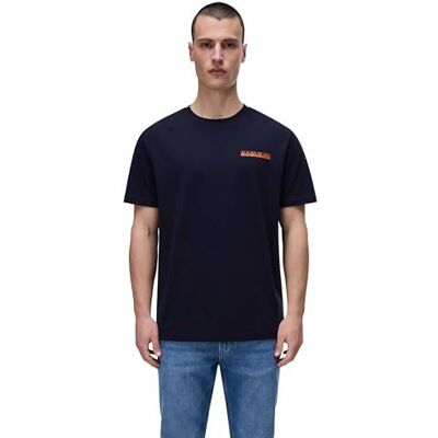 Napapijri Sumi Mörkblå kortärmad T-shirt, Marinblå, L Napapijri Sumi Mörkblå kortärmad T-shirt, Marinblå, L