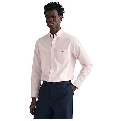 GANT Reg Oxford skjorta för män, Ljusrosa, 3XL GANT Reg Oxford skjorta för män, Ljusrosa, 3XL