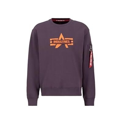 Alpha Industries Logo Edge Crewneck för män, Plum, XL Alpha Industries Logo Edge Crewneck för män, Plum, XL
