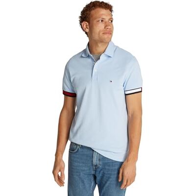 Tommy Hilfiger Kortärmad pikétröja för män med smal passform Tommy Hilfiger Kortärmad pikétröja för män med smal passform