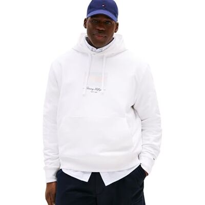 Tommy Hilfiger herr BT-ITHACA FLAG HOODIE-B MW0MW41237 pullover huvtröja, vit (vit), 3XL, Vit (vit), 3XL stor Tommy Hilfiger herr BT-ITHACA FLAG HOODIE-B MW0MW41237 pullover huvtröja, vit (vit), 3XL, Vit (vit), 3XL stor