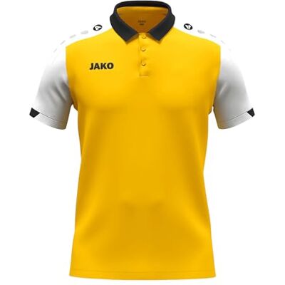JAKO Unisex pikétröja, Dynamisk, gul/vit/svart, L JAKO Unisex pikétröja, Dynamisk, gul/vit/svart, L
