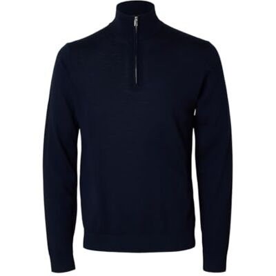 SELECTED HOMME SELETED HOMME SLHTRAY LS KNIT MERINO halv dragkedja NOOS, marinblå blazer, L SELECTED HOMME SELETED HOMME SLHTRAY LS KNIT MERINO halv dragkedja NOOS, marinblå blazer, L