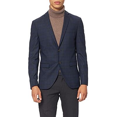 SELECTED HOMME BLACK Slhslim-mylobill Dkblu Gr Chk BLZ B Noos Blazer Herr, Mörkblå/kontroller:grå, 40 SELECTED HOMME BLACK Slhslim-mylobill Dkblu Gr Chk BLZ B Noos Blazer Herr, Mörkblå/kontroller:grå, 40